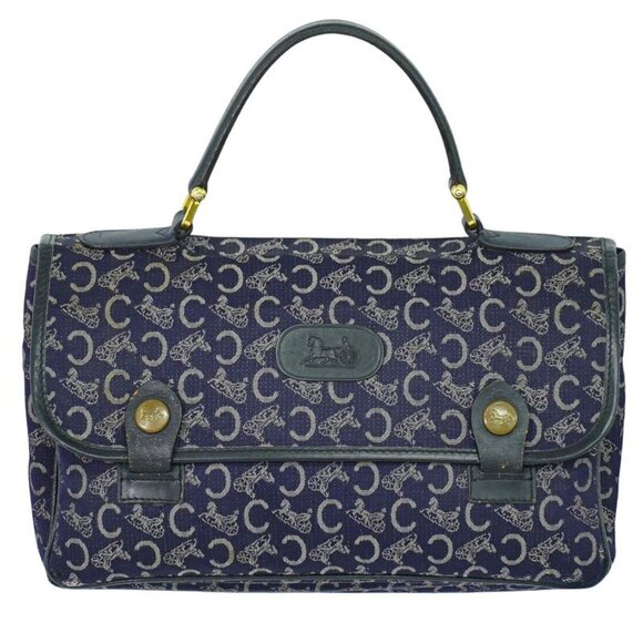 Céline CELINE C Sulky Shoulder Bag Canvas Navy Auth 140236  Celine C Sulky Handbag Canvas Navy Sulky Bag